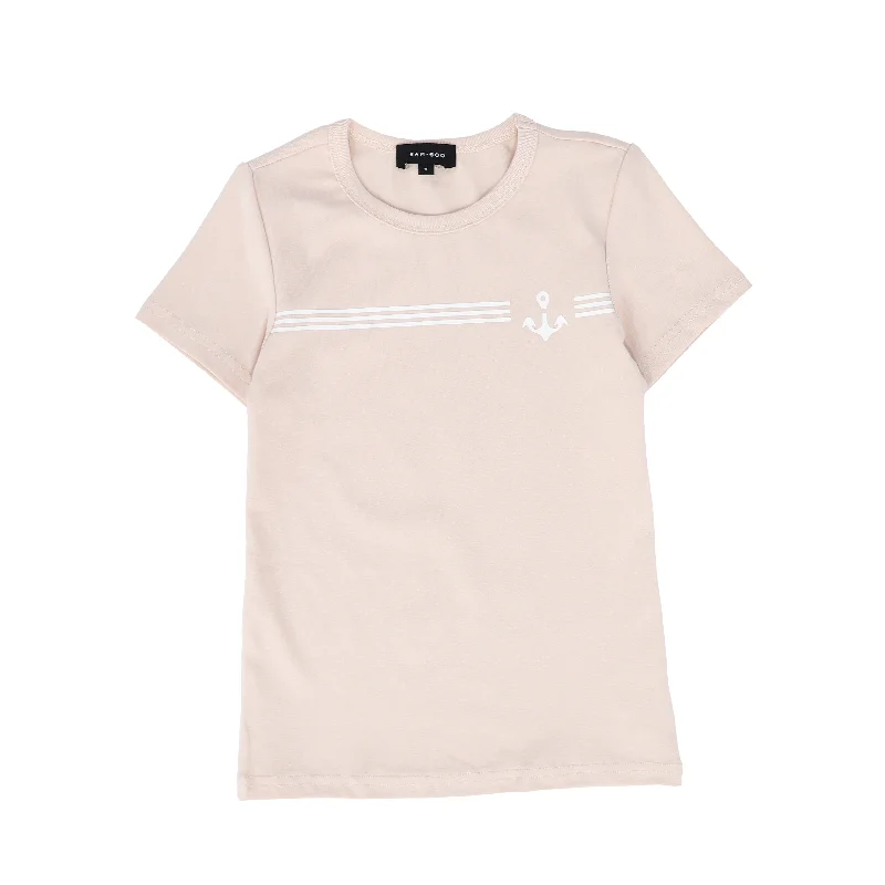 BAMBOO PINK ANCHOR EMBLEM SS TEE [FINAL SALE]