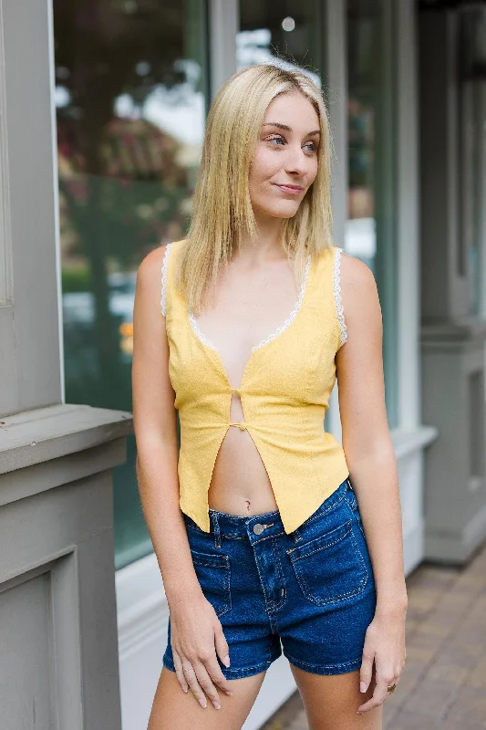 The Canary Yellow Corset Top