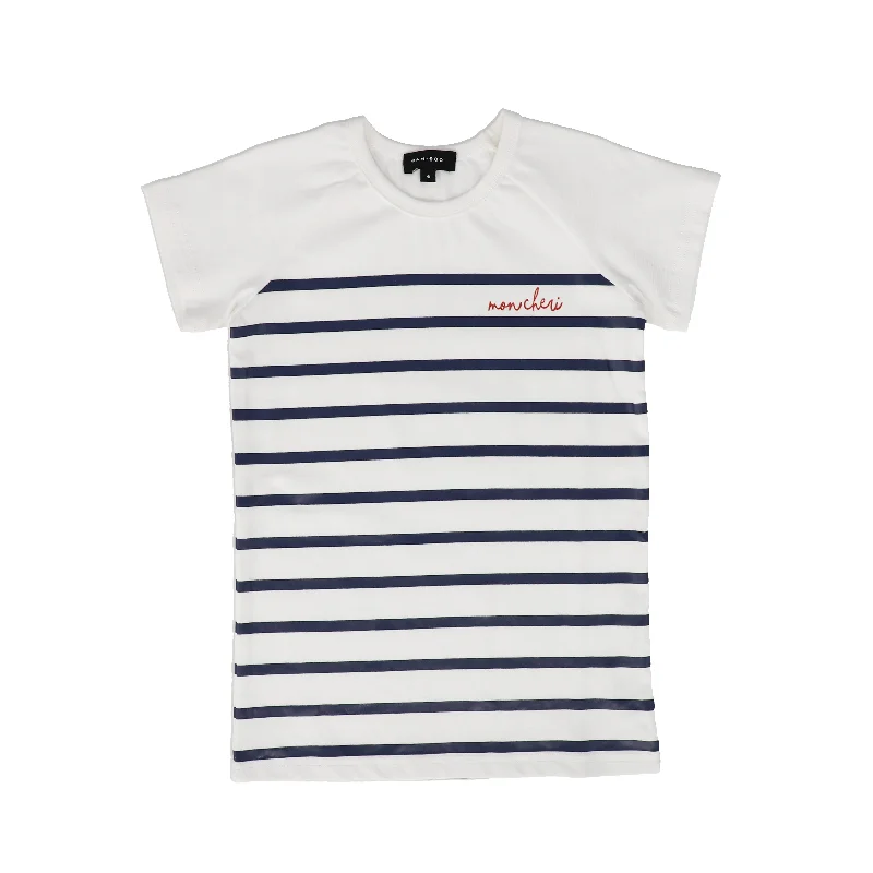 BAMBOO WHITE STRIPED SS TEE [FINAL SALE]