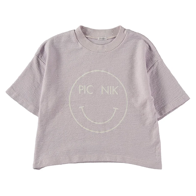 PICNIK LAVENDER SMILE FACE TEE [FINAL SALE]