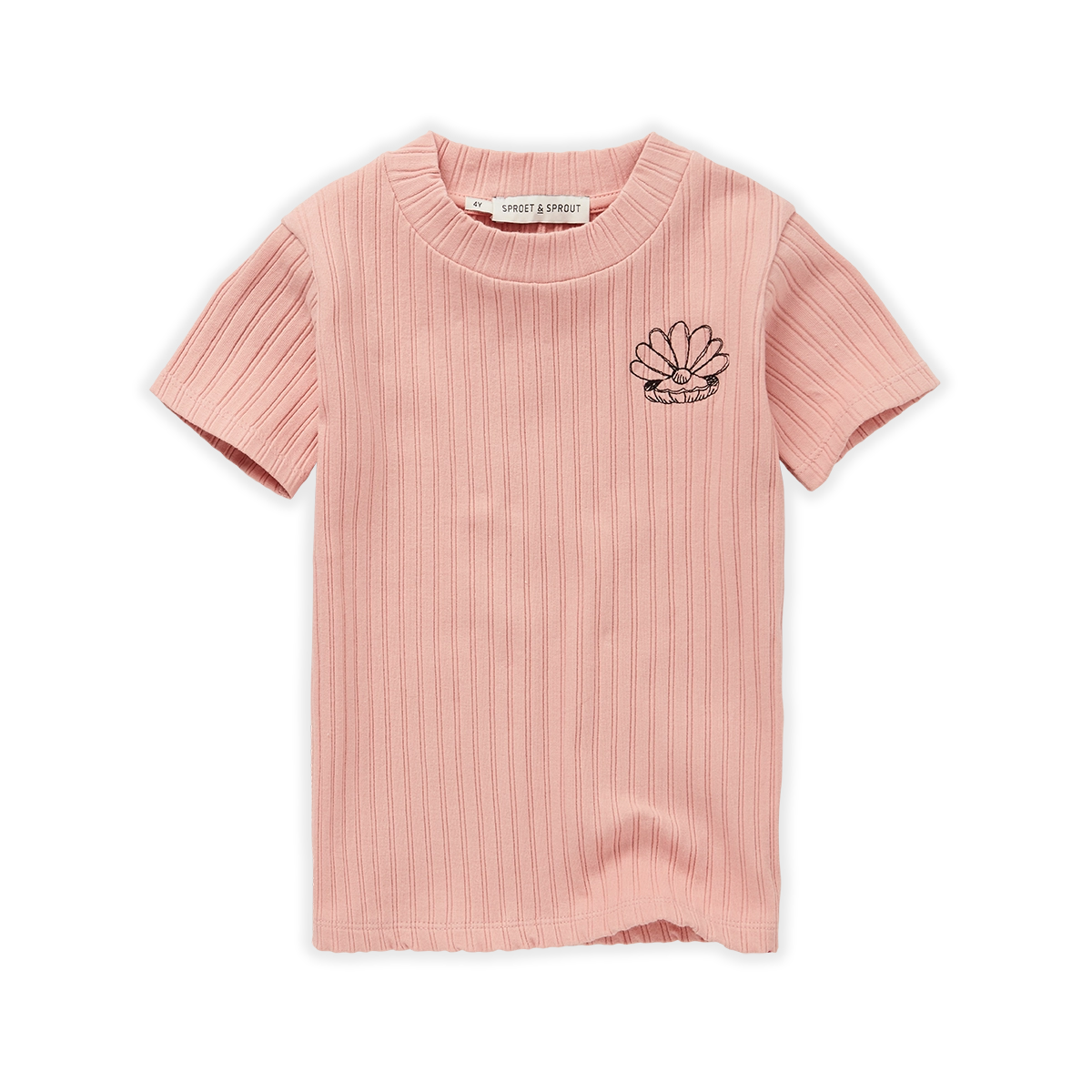 SPROET & SPROUT LIGHT PINK RIBBED SHELL TEE [FINAL SALE]