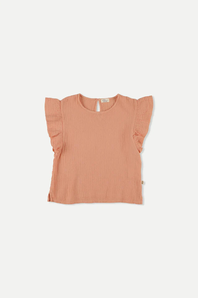 MY LITTLE COZMO PINK RUFFLED TOP [FINAL SALE]