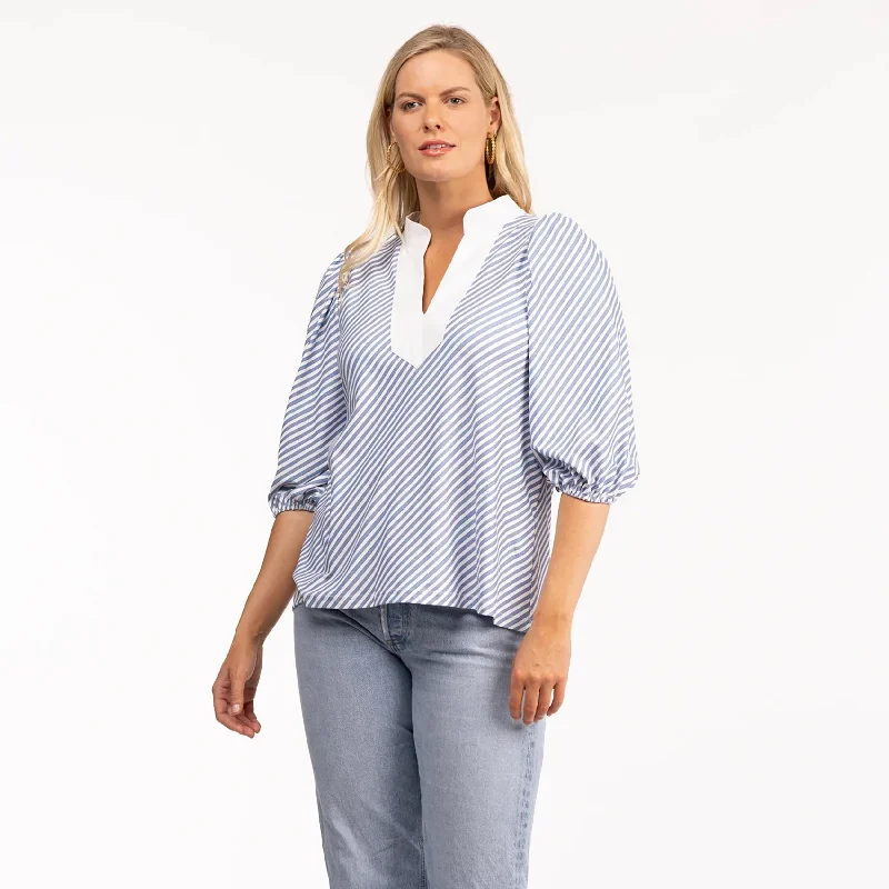 Smith & Quinn Women's Eliza Chambray Stripe Top