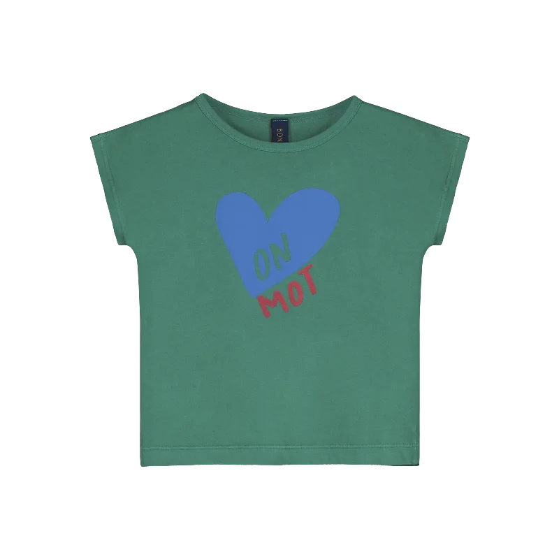 BONMOT GREEN HEART PATCH TSHIRT [FINAL SALE]