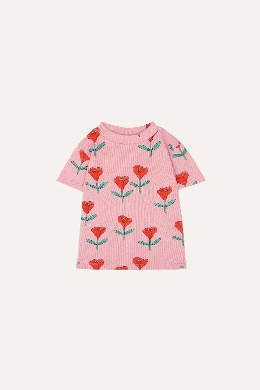 THE CAMPAMENTO PINK TULIP PRINT TSHIRT [FINAL SALE]