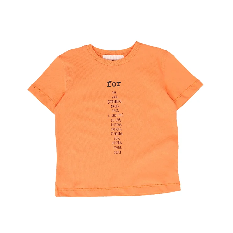 BE FOR ALL ORANGE WORDED TEE [FINAL SALE]