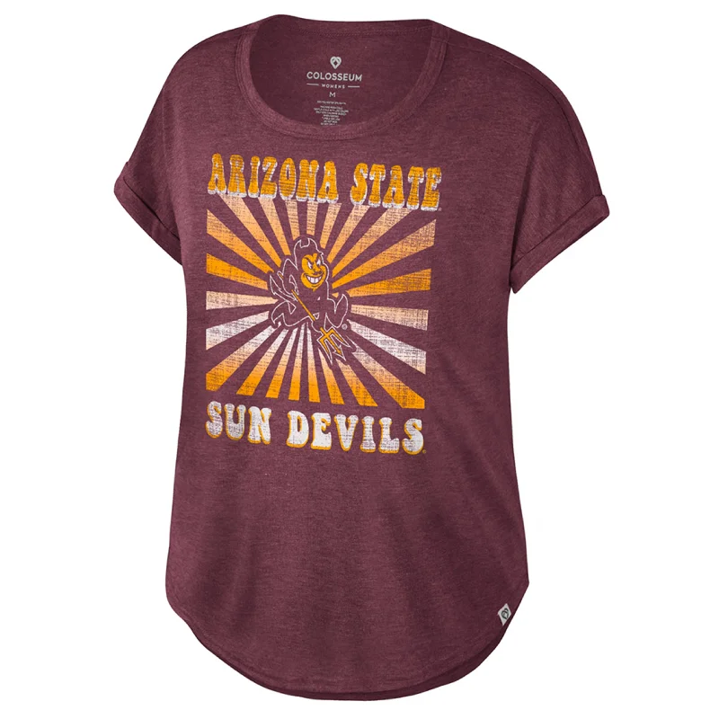 ASU Ladies Dolman Tee MRN