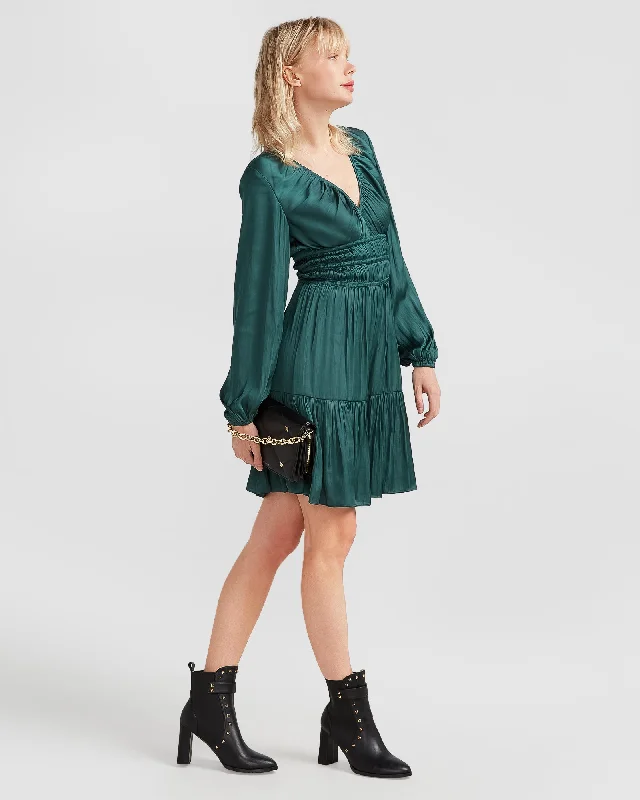 Serendipity Long Sleeve Dress - Dark Green