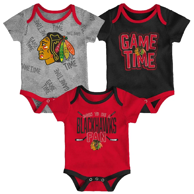 Chicago Blackhawks Infant Game Time 3-Pack Creeper Set