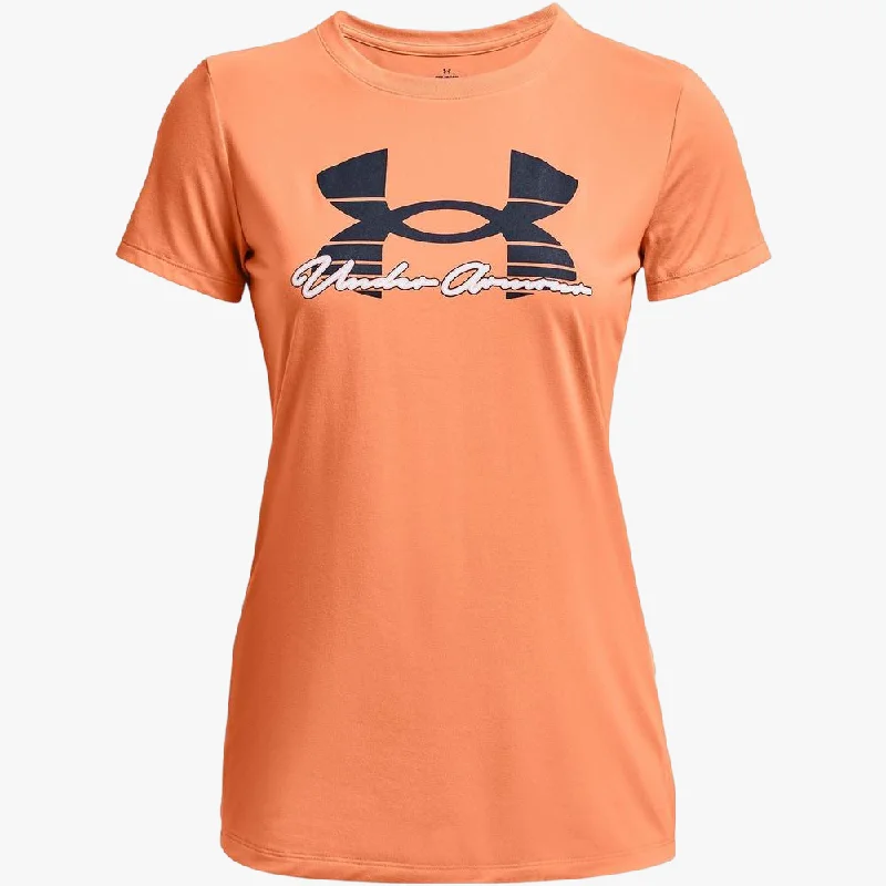 Under Armour Womens Tech Solid Short Sleeve Tee 906 Orange