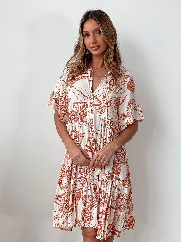 Heidy Dress - Cream Print