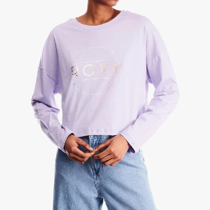 Roxy Womens Winter Noon Long Sleeve Tee Purple Rose