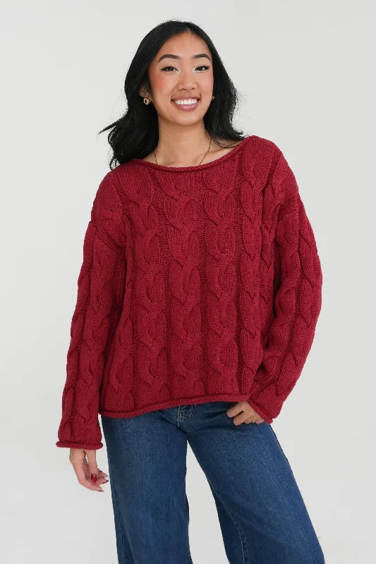 Better Days Sweater in Red