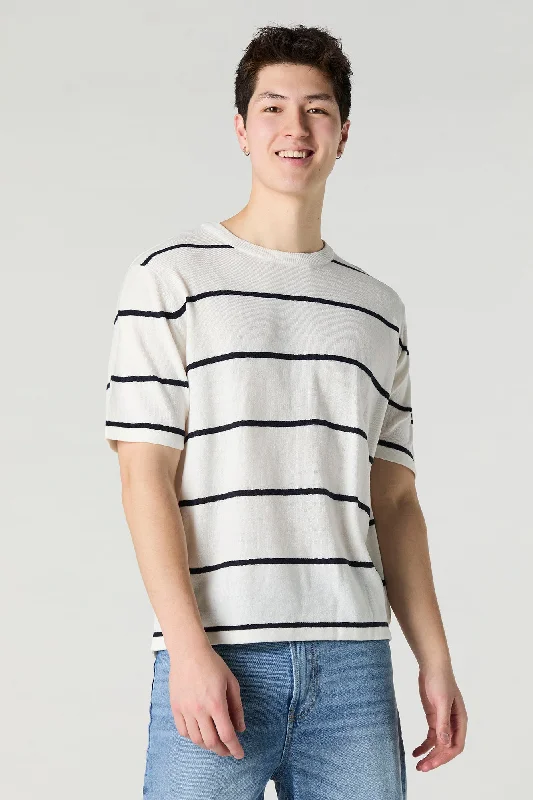 Striped Knit T-Shirt