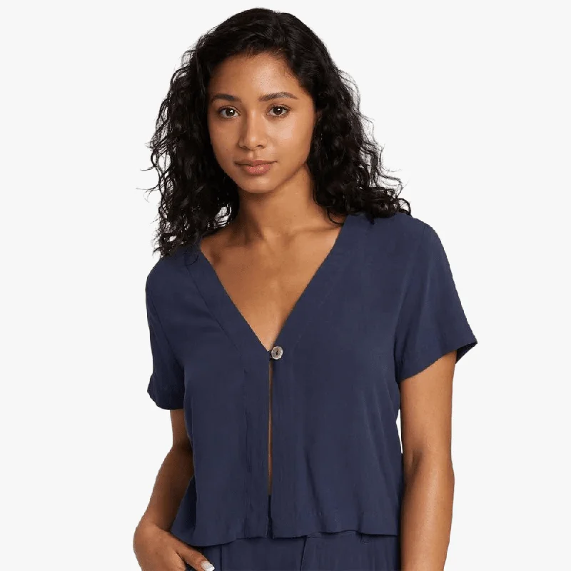 Rvca Womens Vista Top Moody Blue