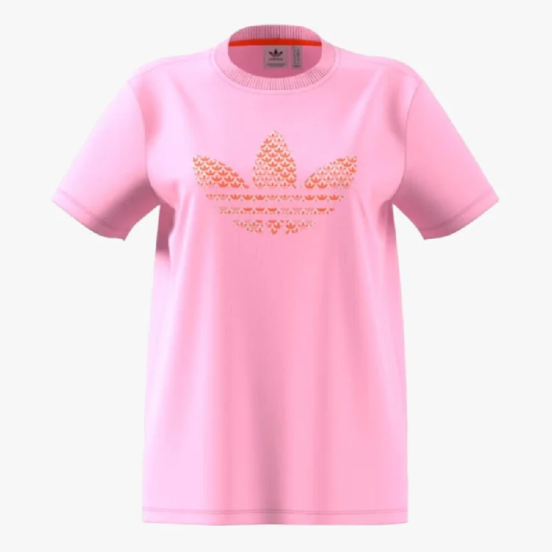 adidas Womens Monogram Short Sleeve Tee Pink