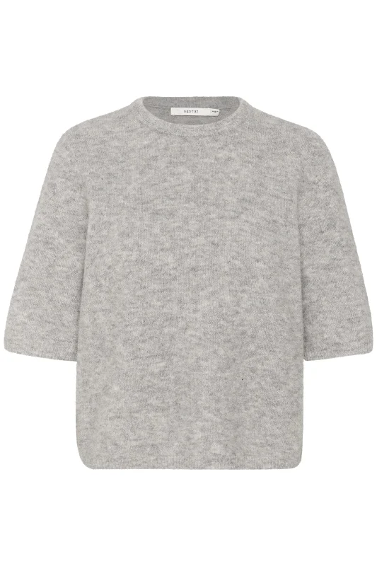 Gestuz - Alphagz Ss Tee - 100493 Light Grey Melange