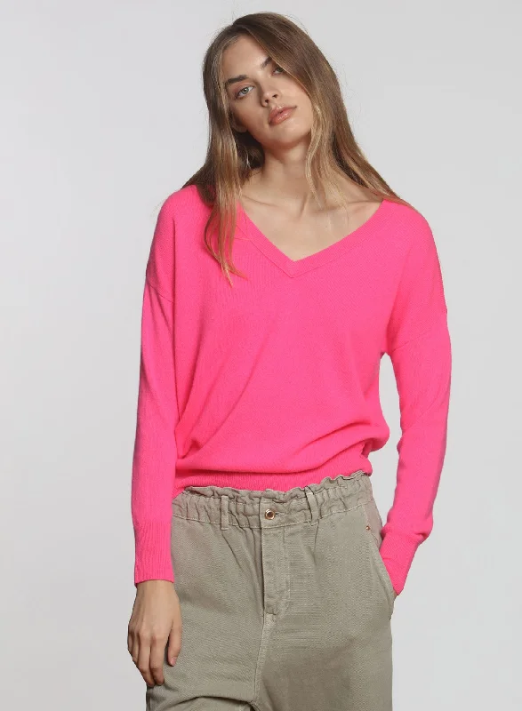 CORE Cashmere BF Vee - Flo Pink