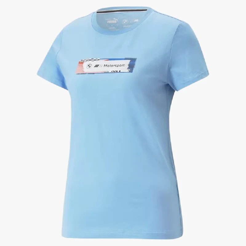 Puma Womens Bmw Mms Statement Graphic Short Sleeve Tee Blue