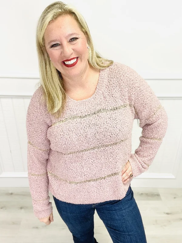 Metallic Stripe Sweater