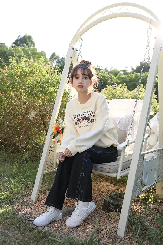 Provence Floral Sweatshirt (Cream)