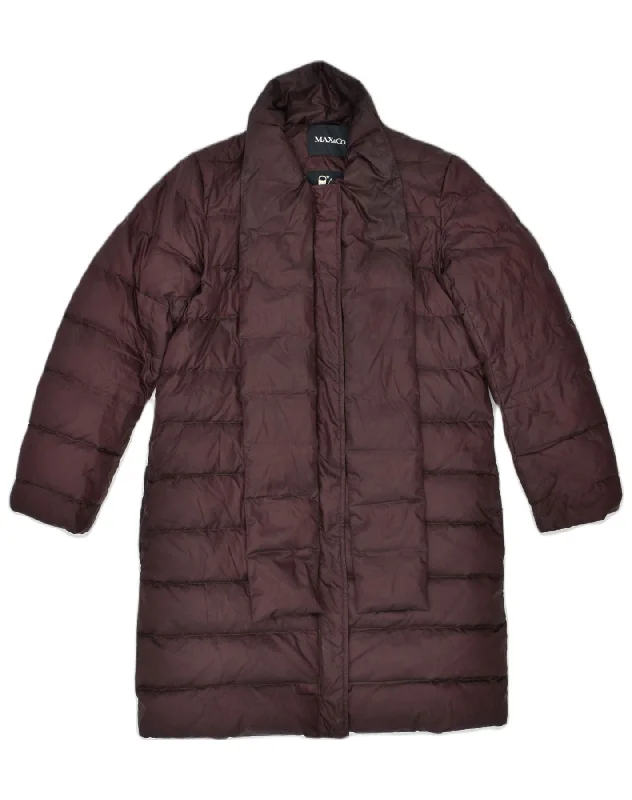 MAX & CO. Womens Padded Coat UK 6 XS Maroon Polyester