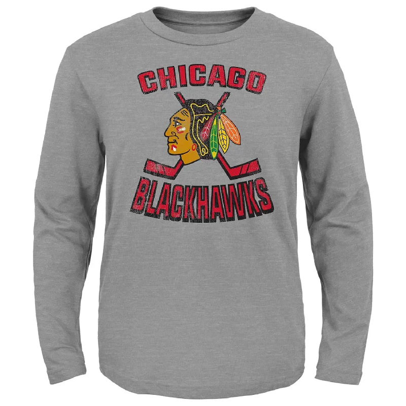 Chicago Blackhawks Toddler Double Crossed Long Sleeve T-Shirt