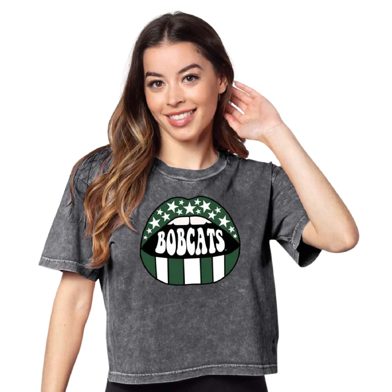 Ohio Bobcats Chicka-D Vintage Rock Concert Crop