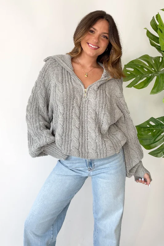 Let's Cuddle Sweater in Grey