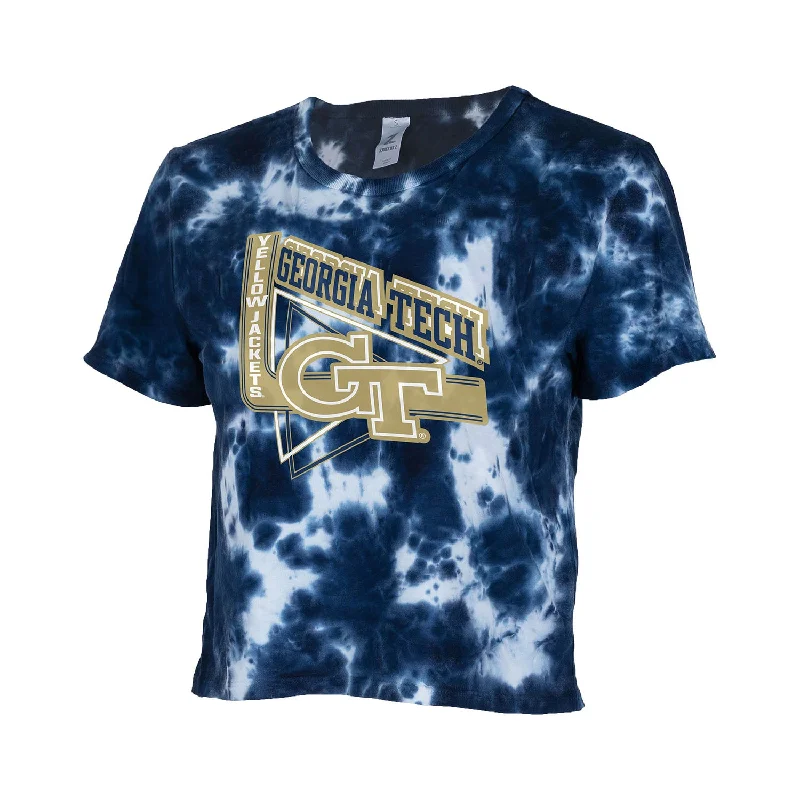 Ladies Georgia Tech Yellow Jackets Tie Dye T-Shirt