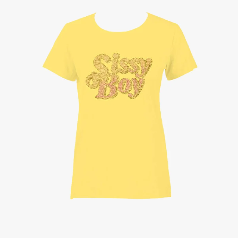 Sissy Boy Regular Fit Colourful Logo Short Sleeve Top Lemon Drop